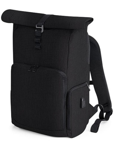 QUA-QD995-Q-Tech Charge Roll-Top Backpack